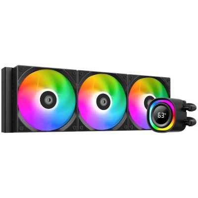 Система жидкостного охлаждения ID-Cooling FX360 TD ARGB Soc-AM5/AM4/1200/1700/1851 черный 4-pin 27.2dB Al+Cu LCD 350W Ret
