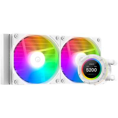 Система жидкостного охлаждения ID-Cooling SL240 XE ARGb белый 120мм алюминий+медь 1800rpm 30db 4-pin 300W
