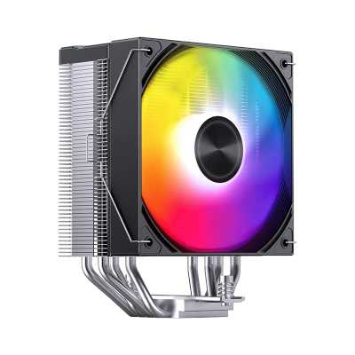 Кулер для процессора CPU Cooler JONSBO CA40 ARGB (225W, 4-pin PWM, 157mm, Al/Cu, 4x6mm, ARGB, 1x120mm, 69.61CFM, 32.6dBA, 1800RPM, S: 1851/1700/1200/115X, AM4/AM5 Black)