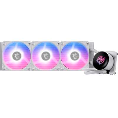 Система жидкостного охлаждения Water Cooling System MSI MPG CORELIQUID P13 360 (300W, 360mm, LED, White, ARGB Fans: 3x120mm, 64.89CFM, 2050RPM Pump 20dBA, 3400RPM, Rad thickness 27mm S: 1851, 1700, AM5, AM4) 306-7ZWGA21-L80