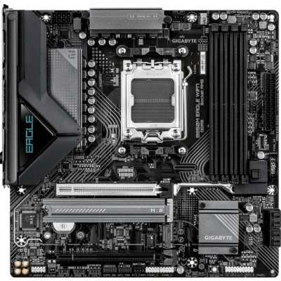 Материнская плата Gigabyte B850M EAGLE WIFI7, AM5, AMD B850, 4xDDR5, 4xSATA, 2xM.2, 1xPCIe 5.0 x16, 1xPCIe 3.0 x16, 1xHDMI, 2xDP, 1x2.5Gb LAN, Wi-Fi 7, Bluetooth 5.4, 1xUSB-C 10Gbps, 1xUSB-A 10Gbps, 2xUSB-A 5Gbps, 4xUSB-A 2.0, 1xPS/2, 3x3.5 мм, 7.1, mATX