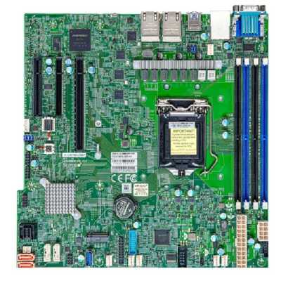 Материнская плата Supermicro X12STH-LN4F, LGA1200, Intel C256, 4xDDR4, 8xSATA, 1xM.2, 1xPCIe 4.0 x16, 2xPCIe 4.0 x4, 1xPCIe 3.0 x4, 1xVGA, 4x 1Gb LAN, 2xUSB 3.2 Gen1, 2xUSB 2.0, microATX