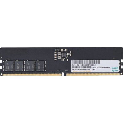 Оперативная память Apacer, DDR5, 16GB (1x16GB), 4800MHz, CL40, DIMM