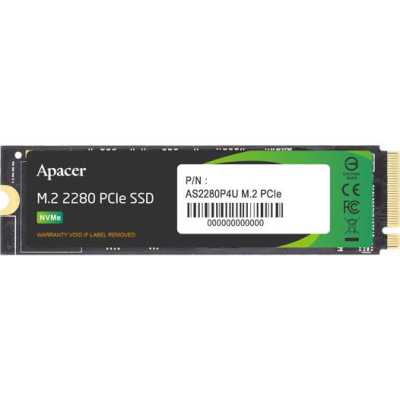 Накопитель SSD Apacer AS2280P4U, 256Gb, M.2 2280, PCIe 3.0 x4, NVMe, R/W 3500/1200