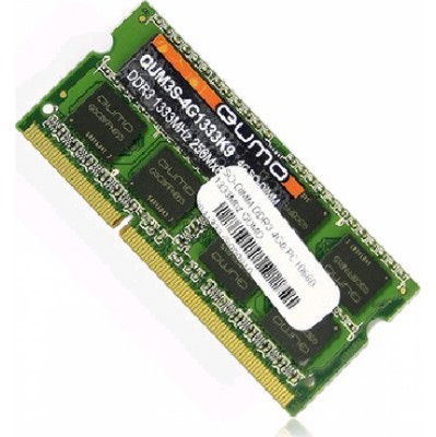 Оперативная память Qumo, DDR3, 4Gb, (1x4Gb,), 1333MHz, CL9, SO-DIMM