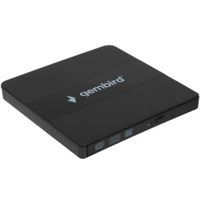 Оптический привод внешний CD/DVD привод USB 3.0 Gembird DVD-USB-03C пластик, черный