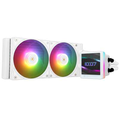 Водяное охлаждение для процессора Water Cooling System Thermalright Grand Vision 240 (240mm, LED, White, ARGB Fans: 2x120mm, 80.45CFM, 29.4dBA, 2150RPM Pump height 72.5mm, 6400RPM, Rad thickness 27mm S: 1700, 1200, 1851, 115X, 2011, 2066, AM5, AM4) G-VISI