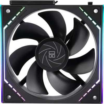 Кулер для корпуса Thermalright TL-M12QR Reverse (124x120x25mm, 4-pin PWM, ARGB, 47.6CFM, 23.2dBA, 1500RPM, черный)