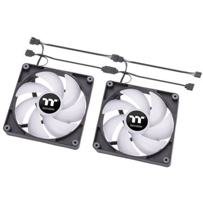 Вентилятор для корпуса Thermaltake CT120 Sync ARGb 120х120x25 черный 4-pin 25.8дБ (упак.:2шт) (CL-F149-PL12SW-A) Ret