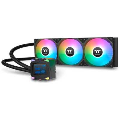 Система жидкостного охлаждения Thermaltake LA360 ARGB Soc-AM5/AM4/1200/1700/1851 черный 4-pin 38.35dB Al+Cu Ret (CL-W459-PL12SW-A)