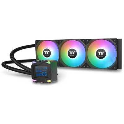 Система жидкостного охлаждения Thermaltake LA360-S ARGB Soc-AM5/AM4/1200/1700/1851 черный 4-pin 38.35dB Al+Cu LCD 360W Ret (CL-W462-PL12SW-A)