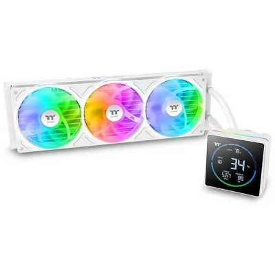 Система водяного охлаждения Thermaltake TH360-S V3 Snow ARGB Soc-AM5/AM4/1200/1700/1851 белый 4-pin 37.8dB Al LCD 365W Ret (CL-W472-PL12SW-A)