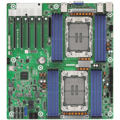Серверная материнская плата ASRock GNR2D16-2T, 2xE2 (LGA 4710), встроен в процессор, 16xDDR5, 0xSATA, 2xM.2, 5xPCIe 5.0 x16, 1xVGA, 2x10Gb LAN, IPMI, 2xUSB-A 5Gbps, SSI EEB