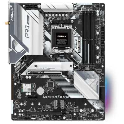 Материнская плата ASRock B650 Pro RS WiFi, AM5, AMD B650, 4xDDR5, 4xSATA, 3xM.2, 1xPCIe 4.0 x16, 1xPCIe 3.0 x16, 1xPCIe 3.0 x1, 1xHDMI, 1xDP, 1x2.5Gb LAN, Wi-Fi 6E, Bluetooth 5.2, 1xUSB-C 10Gbps, 2xUSB-A 5Gbps, 6xUSB-A 2.0, 3x3.5 мм, 7.1, ATX