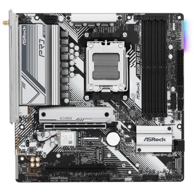 Материнская плата ASRock B650M Pro RS WiFi, AM5, AMD B650, 4xDDR5, 4xSATA, 3xM.2, 1xPCIe 4.0 x16, 1xPCIe 3.0 x16, 1xHDMI, 1xDP, 1x2.5Gb LAN, Wi-Fi 6E, Bluetooth 5.2, 1xUSB-C 10Gbps, 1xUSB-A 10Gbps, 2xUSB-A 5Gbps, 4xUSB-A 2.0, 3x3.5 мм, 7.1, mATX
