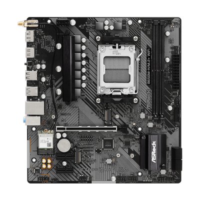 Материнская плата ASRock B650M-H/M.2+ WiFi, AM5, AMD B650, 2xDDR5, 4xSATA, 2xM.2, 1xPCIe 4.0 x16, 2xPCIe 4.0 x1, 1xHDMI, 1xDP, 1x1Gb LAN, Wi-Fi 5, Bluetooth 5.0, 1xUSB-C 5Gbps, 3xUSB-A 5Gbps, 2xUSB-A 2.0, 3x3.5 мм, 7.1, mATX