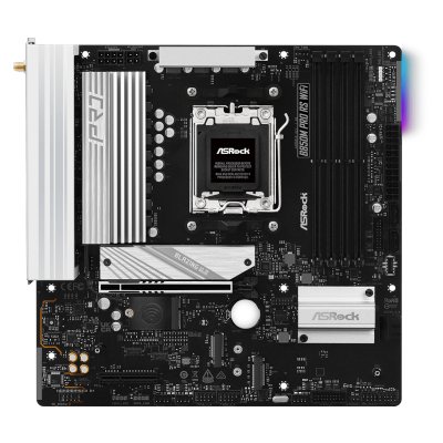 Материнская плата ASRock B850M PRO RS WIFI, AM5, AMD B850, 4xDDR5, 4xSATA, 3xM.2, 1xPCIe 5.0 x16, 1xPCIe 3.0 x4, 1xDP, 1xHDMI, 1x2.5Gb LAN, Wi-Fi 6E, Bluetooth 5.2, 1xUSB-C 10Gbps, 1xUSB-A 10Gbps, 2xUSB-A 5Gbps, 4xUSB-A 2.0, 3x3.5 мм, 7.1, mATX