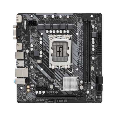 Материнская плата ASRock H610M-HDV/M.2+ D5, LGA 1700, Intel H610, 2xDDR5, 4xSATA, 1xM.2, 1xPCI-E 4.0 x16, 1xPCI-E x1, 1xDP, 1xHDMI, 1xVGA, 1x 1Gb LAN, 1xUSB-C 3.2 Gen 1, 1xUSB-A 3.2 Gen 1, 4xUSB 2.0, 3x3.5 мм, 7.1, Micro-ATX