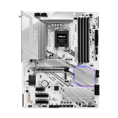 Материнская плата ASRock Z890 Pro RS WiFi белый, LGA 1851, Intel Z890, 4xDDR5, 4xSATA, 4xM.2, 1xPCIe 5.0 x16, 2xPCIe 4.0 x16, 1xPCIe x1, 2xUSB-C Thunderbolt 4, 4xUSB-A 3.2 Gen 1, 1xUSB-A 3.2 Gen 2, 1xHDMI, 1xDP, 1x2.5Gb LAN, 5x3.5 мм, 7.1, ATX