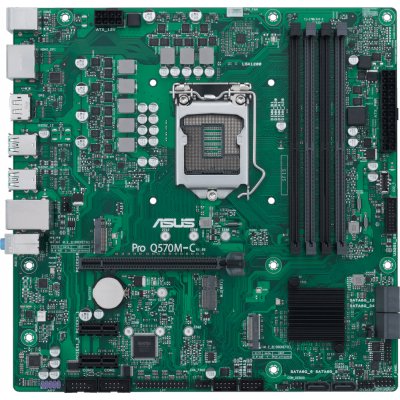 Материнская плата ASUS Pro Q570M-C/CSM, LGA1200, Intel Q570, 4xDDR4, 6xSATA, 2xM.2, 1xPCIe 4.0/3.0 x16, 2xPCIe 3.0 x1, 2xDisplayPort, 1xHDMI, 1x 1Gb LAN, 4xUSB 3.2 Gen 2 (Type-A), 2xUSB 2.0 (Type-A), 3x3.5 мм, 7.1, mATX