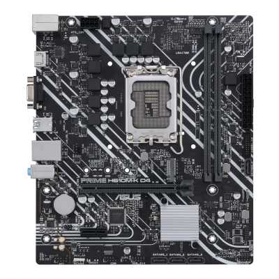 Материнская плата ASUS PRIME H610M-K D4, LGA 1700, Intel H610, 2xDDR4, 4xSATA, 1xM.2, 1xPCIe 4.0 x16, 1xPCI, 1xHDMI, 1xVGA, 1x 1Gb LAN, 2xUSB-A 2.0, 2xUSB-A 3.2 Gen 1, 3x3.5 мм, 7.1, mATX