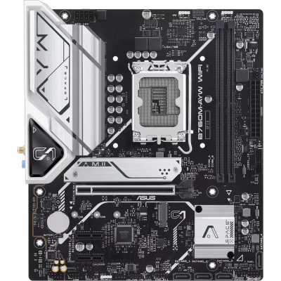 Материнская плата ASUS B760M-AYW WIFI-SI, LGA 1700, Intel B760, 2xDDR5, 4xSATA, 2xM.2, 1xPCIe 4.0 x16, 2xPCIe 4.0 x1, 1xHDMI, 1x2.5Gb LAN, Wi-Fi 6, Bluetooth 5.3, 4xUSB-A 5Gbps, 2xUSB-A 2.0, 3x3.5 мм, 7.1, mATX