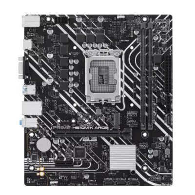Материнская плата ASUS PRIME H610M-K ARGB, LGA1700, Intel H610, 2xDDR5, 4xSATA, 1xM.2, 1xPCIe 4.0 x16, 1xPCIe 3.0 x1, 1xVGA, 1xHDMI, 1x1Gb LAN, 2xUSB-A 5Gbps, 4xUSB-A 2.0, 3x3.5 мм, 7.1, mATX