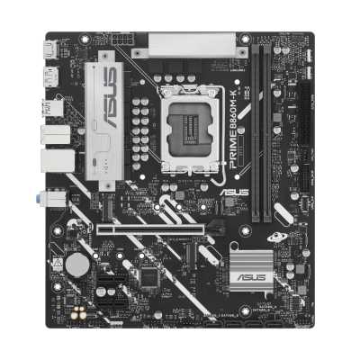Материнская плата ASUS PRIME B860M-K, LGA 1851, Intel B860, 2xDDR5, 4xSATA, 2xM.2, 1xPCIe 4.0 x16, 2xPCIe 4.0 x1, 1xHDMI, 1xDP, 1x 2.5Gb LAN, 1xUSB-A 10Gbps, 3xUSB-A 5Gbps, 3xUSB-A 2.0, 3x3.5 мм, 7.1, mATX