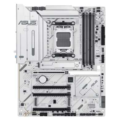 Материнская плата ASUS X870 MAX GAMING WIFI7 W, AM5, AMD X870, 4xDDR5, 4xSATA, 3xM.2, 1xPCIe 5.0 x16, 2xPCIe 4.0 x16, 1xPCIe 3.0 x16, HDMI, 1x2.5Gb LAN, USB Type-C, 3x3.5 мм, 7.1, ATX