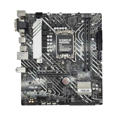 Материнская плата ASUS PRIME H610M-A R2.0, LGA 1700, Intel H610, 2xDDR5, 4xSATA, 2xM.2, 1xPCIe 4.0 x16, 1xPCIe 3.0 x1, 1xVGA, 1xHDMI, 1xDP, 1x1Gb LAN, 1xUSB-A 10Gbps, 4xUSB-A 2.0, 3x3.5 мм, 7.1, mATX