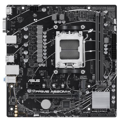 Материнская плата ASUS PRIME A620M-K, AM5, AMD A620, 2xDDR5, 4xSATA, 1xM.2, 1xPCI-E 4.0 x16, 1xPCI-E x1, 1xHDMI, 1xVGA, 1x 1Gb LAN, 4xUSB-A 3.2 Gen 1, 2xUSB-A 2.0, 3x3.5 мм, 7.1, Micro-ATX