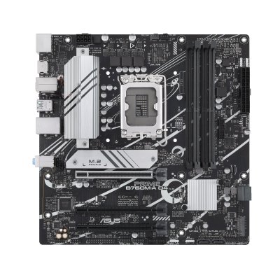Материнская плата ASUS PRIME B760M-A D4-CSM, LGA 1700, Intel B760, 4xDDR4, 4xSATA, 2xM.2, 3xPCIe 4.0 x16, 1xPCIe 4.0 x4, 1xPCIe x1, 2xHDMI, 1xDP, 1x 2.5Gb LAN, 2xUSB-A 3.2 Gen 2, 4xUSB-A 2.0, 3x3.5 мм, 7.1, mATX