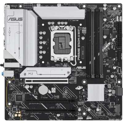 Материнская плата ASUS PRIME B760M-A WIFI II, LGA 1700, Intel B760, 4xDDR5, 4xSATA, 2xM.2, 1xPCIe 5.0 x16, 2xPCIe 4.0 x16, 1xHDMI, 1xDP, 1x2.5Gb LAN, Wi-Fi 6E, Bluetooth 5.4, 2xUSB-A 10Gbps, 4xUSB-A 2.0, 3x3.5 мм, 7.1, mATX