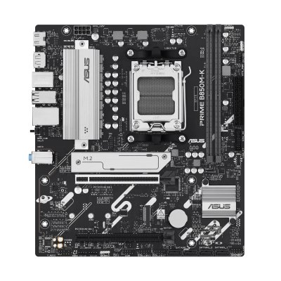 Материнская плата ASUS PRIME B850M-K, AM5, AMD B850, 2xDDR5, 4xSATA, 2xM.2, 1xPCIe 5.0 x16, 1xPCIe 4.0 x8, 1xDP (v1.4), 1xHDMI (v2.1), 1x2.5Gb LAN, 2xUSB-A 10Gbps, 2xUSB-A 5Gbps, 4xUSB-A 2.0, 3x3.5 мм, 7.1, mATX