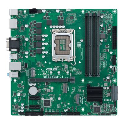 Материнская плата ASUS Pro B760M-CT-CSM, LGA1700, Intel B760, 4xDDR5, 4xSATA, 2xM.2, 1xPCIe x16, 2xPCIe x1, 2xDP, 1xHDMI, 1xVGA, 1x1Gb LAN, 2xUSB-A 5Gbps, 2xUSB-A 2.0, 3x3.5 мм, 7.1, mATX