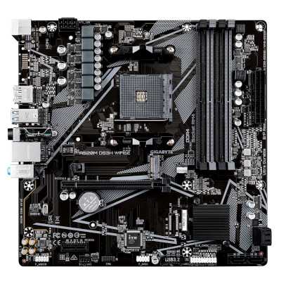 Материнская плата Gigabyte A520M DS3H WIFI6E, AM4, AMD A520, 4xDDR4, 4xSATA, 1xM.2, 1xPCIe 3.0 x16, 1xPCIe 3.0 x1, 1xHDMI, 1xDP, 1x1Gb LAN, Wi-Fi 6E, Bluetooth 5.3, 4xUSB-A 5Gbps, 4xUSB-A 2.0, 1xPS/2, 3x3.5 мм, 7.1, mATX