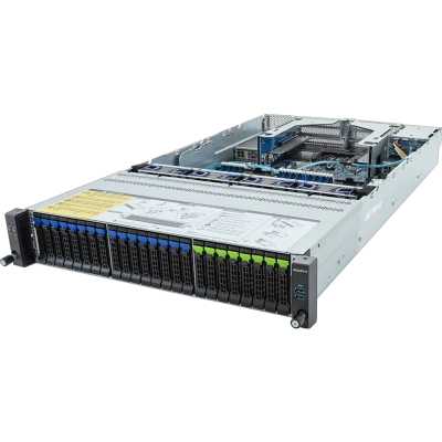 Серверная платформа Gigabyte Server Platform R283-S98/2U/2xIntel (Gen 4/5)/2xHS/32xDIMM/8xSFF NVMe/SATA/SAS + 16xSFF SATA/SAS + 2xSFF SATA/SAS/2x1GbE/2xOCP 3.0/4xFHHL/2x2000W/Rails/1Y