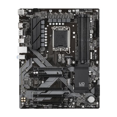 Материнская плата Gigabyte B760 DS3H DDR4, LGA 1700, Intel B760, 4xDDR4, 4xSATA, 2xM.2, 1xPCIe 4.0 x16, 4xPCIe 3.0 x1, 1xHDMI, 1xDP, 1x 1Gb LAN, 1xUSB 3.2 Gen 2, 1xUSB 3.2 Gen 2x2, 4xUSB 2.0, 3x3.5 мм, 7.1, ATX