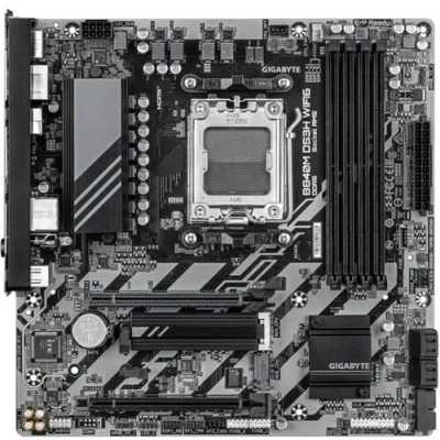 Материнская плата Gigabyte B840M DS3H WIFI6, AM5, AMD B840, 4xDDR5, 4xSATA, 2xM.2, 1xPCIe 4.0 x16, 1xPCIe 3.0 x4, 1xHDMI, 2xDP, 1x2.5Gb LAN, Wi-Fi 6, Bluetooth 5.3, 1xUSB-C 5Gbps, 2xUSB-A 5Gbps, 4xUSB-A 2.0, 3x3.5 мм, 7.1, mATX