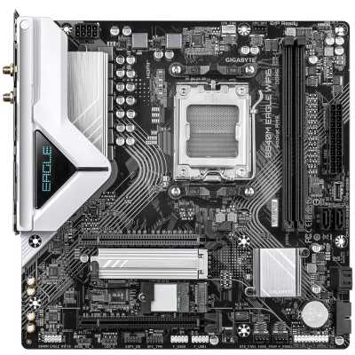 Материнская плата Gigabyte B840M EAGLE WIFI6, AM5, AMD B840, 4xDDR5, 4xSATA, 2xM.2, 1xPCIe 4.0 x16, 1xPCIe x1, 1xHDMI, 2xDP, 1x2.5Gb LAN, Wi-Fi 6, Bluetooth 5.3, 1xUSB-C 10Gbps, 1xUSB-A 10Gbps, 2xUSB-A 5Gbps, 4xUSB-A 2.0, 1xPS/2, 3x3.5 мм, 7.1, mATX