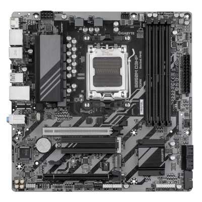 Материнская плата Gigabyte B850M D3HP, AM5, AMD B850, 4xDDR5, 4xSATA, 2xM.2, 1xPCIe 5.0 x16, 1xPCIe 3.0 x4, 1xHDMI, 2xDP, 1x 1Gb LAN, 3xUSB-A 3.2 Gen 1, 2xUSB-A 2.0, 1xUSB-C 3.2 Gen 1, 3x3.5 мм, 7.1, mATX