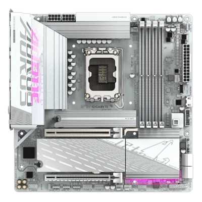 Материнская плата Gigabyte B860M AORUS ELITE WIFI6E ICE, LGA1851, Intel B860, 4xDDR5, 4xSATA, 3xM.2, 1xPCIe 5.0 x16, 1xPCIe 4.0 x4, 1xDP, 2xHDMI, 1x2.5Gb LAN, Wi-Fi 6E, Bluetooth 5.3, 2xUSB-A 10Gbps (Gen2), 4xUSB-A 5Gbps, 4xUSB-A 2.0, 1xUSB-C 20Gbps (USB4