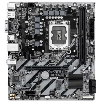 Материнская плата Gigabyte H810M S2H, LGA1851, Intel H810, 2xDDR5, 4xSATA, 1xM.2, 1xPCIe 4.0 x16, 1xPCIe 3.0 x1, 1xDP, 1xHDMI, 1xD-Sub, 1x1Gb LAN, 1xUSB-C 5Gbps, 4xUSB-A 5Gbps, 7xUSB-A 2.0, 3x3.5 мм, 7.1, mATX