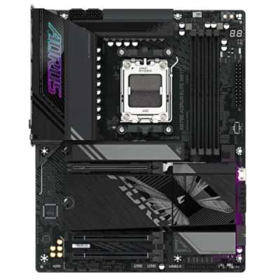 Материнская плата Gigabyte X870E AORUS ELITE WIFI7, AM5, AMD X870E, 4xDDR5, 4xSATA, 4xM.2, 1xPCI-E 5.0 x16, 1xPCI-E 4.0 x4, 1xPCI-E 3.0 x4, 1xHDMI, 1x 2.5Gb LAN, 4xUSB-A 3.2 Gen 1, 2xUSB-A 3.2 Gen 2, 4xUSB-A 2.0, 2xUSB-C 4.0, 2x3.5 мм, 7.1, ATX