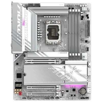 Материнская плата Gigabyte Z890 AORUS ELITE WIFI7 ICE, LGA 1851, Intel Z890, 4xDDR5, 4xSATA, 4xM.2, 1xPCIe 5.0 x16, 2xPCIe 4.0 x4, 1xDP, 1xUSB-C (DP), 1x 2.5Gb LAN, 4xUSB-A 2.0, 3xUSB-A 3.2 Gen 1, 2xUSB-A 3.2 Gen 2, 1xUSB-C 3.2 Gen 2 (Thunderbolt 4), 2x3.