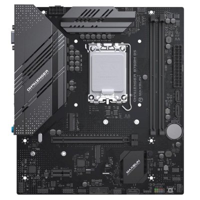Материнская плата Maxsun Challenger B760M D5 WIFI, LGA 1700, Intel B760, 2xDDR5, 3xSATA, 2xM.2, 1xPCIe 4.0 x16, 1xPCIe 4.0 x1, 1xHDMI, 1xVGA, 1x 1Gb LAN, 2xUSB-A 3.2 Gen 1, 2xUSB-A 2.0, 3x3.5 мм, 5.1, mATX