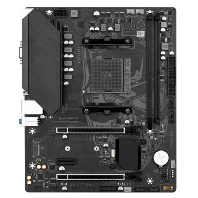 Материнская плата MAXSUN Terminator B550M, AM4, AMD B550, 2xDDR4, 4xSATA, 1xM.2, 1xPCIe 4.0 x16, HDMI, D-Sub, 1x1Gb LAN, 3x3.5 мм, 5.1, microATX