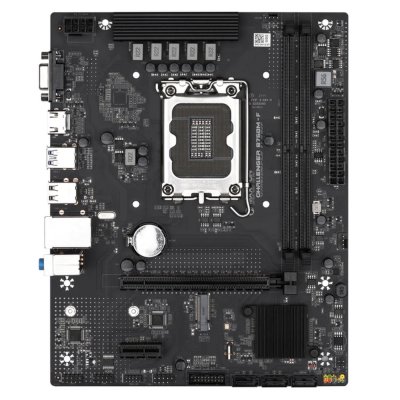Материнская плата Maxsun Challenger B760M-F, LGA 1700, Intel B760, 2xDDR4, 3xSATA III, 2xM.2, 1xPCIe 4.0 x16, 1xHDMI, 1xVGA, 1xRJ-45 1Gb LAN, 2xUSB 3.2 Gen 1, 4xUSB 2.0, 3x3.5 мм, 5.1, mATX