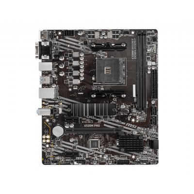Материнская плата MSI A520M PRO, AM4, AMD A520, 2xDDR4, 4xSATA, 1xM.2, 1xPCIe 3.0 x16, 1xVGA, 1xDP, 1xHDMI, 1x 1Gb LAN, 2xUSB 2.0, 4xUSB 3.2 Gen 1, 3x3.5 мм, 7.1, mATX