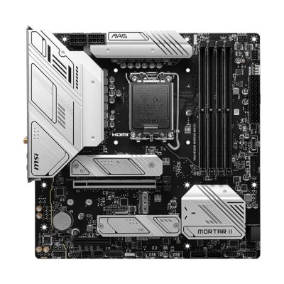 Материнская плата MSI MAG B760M MORTAR WIFI II, LGA1700, Intel B760, 4xDDR5, 4xSATA, 3xM.2, 1xPCIe 5.0 x16, DisplayPort, HDMI, 1x2.5Gb LAN, USB Type-C, 5x3.5 мм, 7.1, microATX